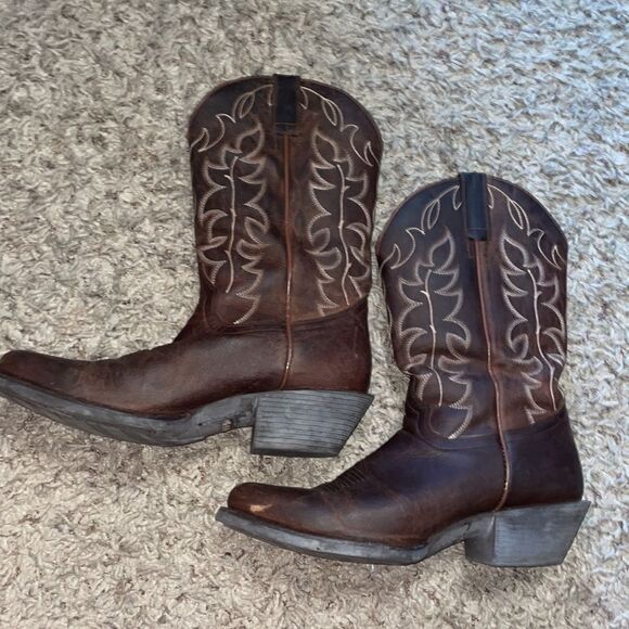 Shyanne Classic Western Cowboy Boots Oiled Leather Dark Brown - Picture 6 of 12